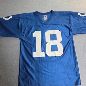 Indianapolis Colts #18 Manning Football Jersey Adult Medium Blue NFL Player